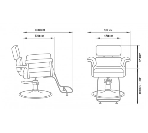 Парикмахерское кресло МД-677 гидравлика