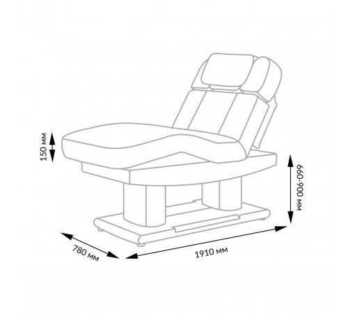 Спа-кушетка МД-826 с подогревом и подсветкой