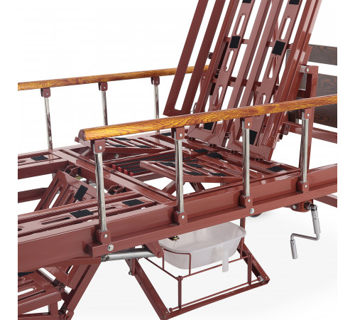 Кровать механическая YG-5 (ММ-5124Д-01) с боковым переворачиванием, туалетным устройством и функцией «кардиокресло»