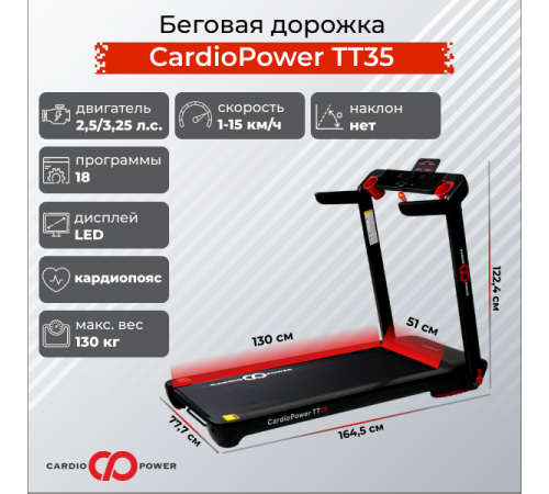 Беговая дорожка CardioPower TT35