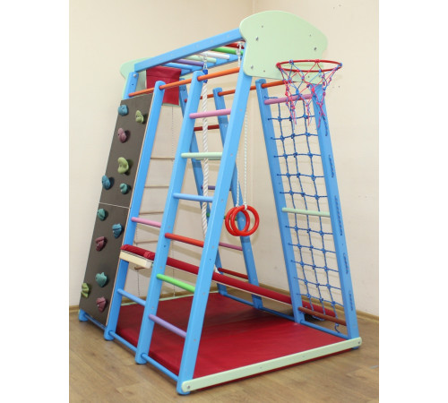 Детский спортивный комплекс Баскет 8 со скалодромом
