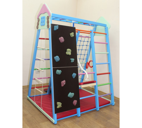 Детский спортивный комплекс Избушка 8 со скалодромом