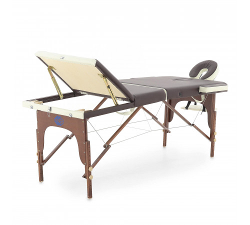 Массажный стол складной деревянный  JF-AY01 3-х секционный (темная рама)