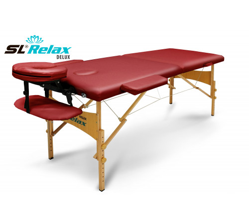 Массажный стол Delux Красный